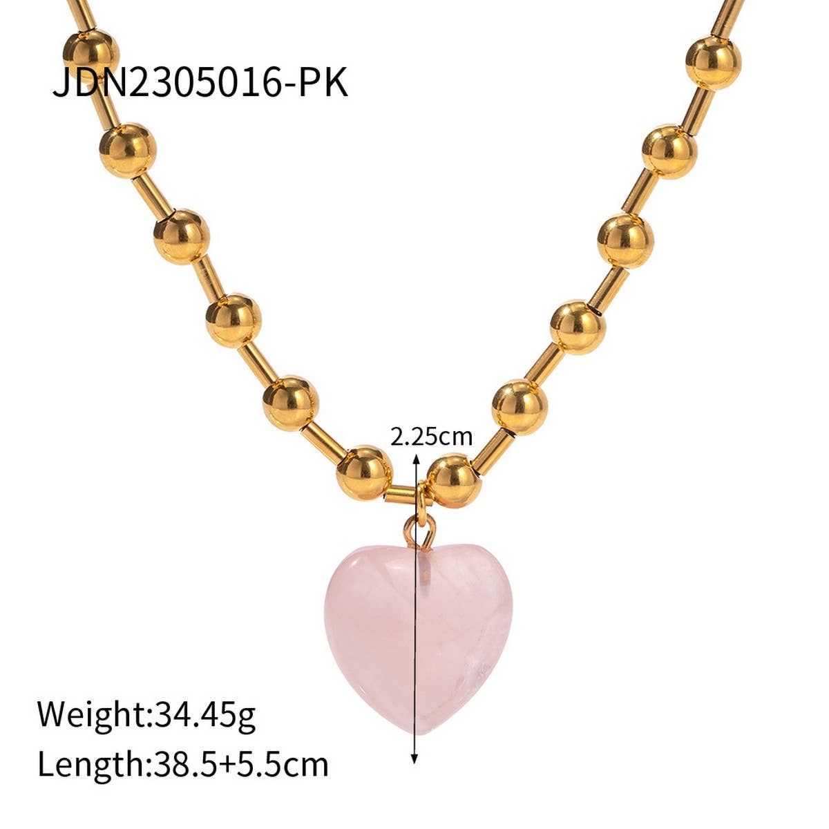 GIRLY SIMPLE TRANSPARENT LOVE NECKLACE_CWAJE1362