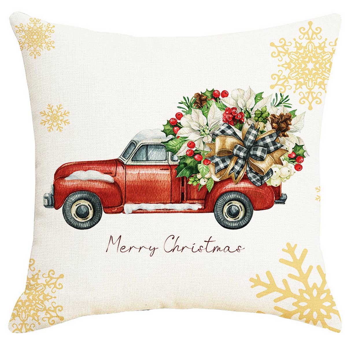 PLAID BELL CHRISTMAS PILLOWCASE_CWMM1395