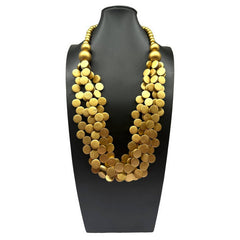 COLORFUL WOODEN BEADS MULTI LAYERED BEADED NECKLACE_CWMM4973