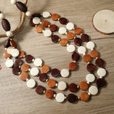 ETHNIC STYLE LONG COCONUT SHELL VINTAGE NECKLACE_CWMM4424