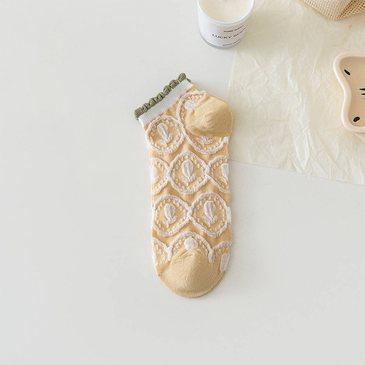 SUMMER THIN LACE INVISIBLE BOAT SOCKS_CWMS0518