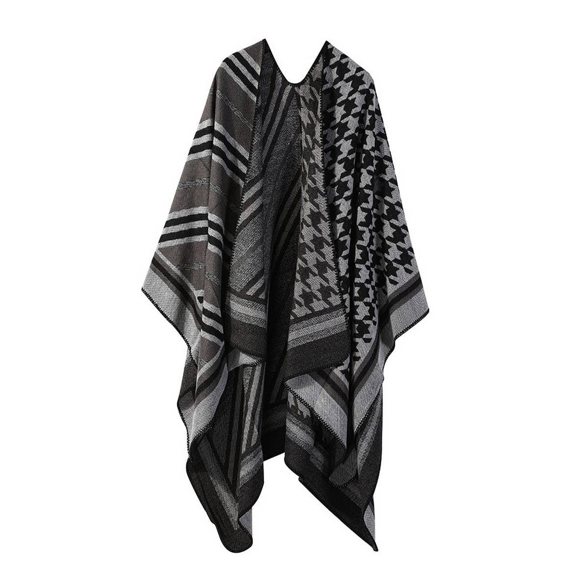STRIPED SHAWL WARM CASHMERE ALL MATCH CAPE_CWASC2251