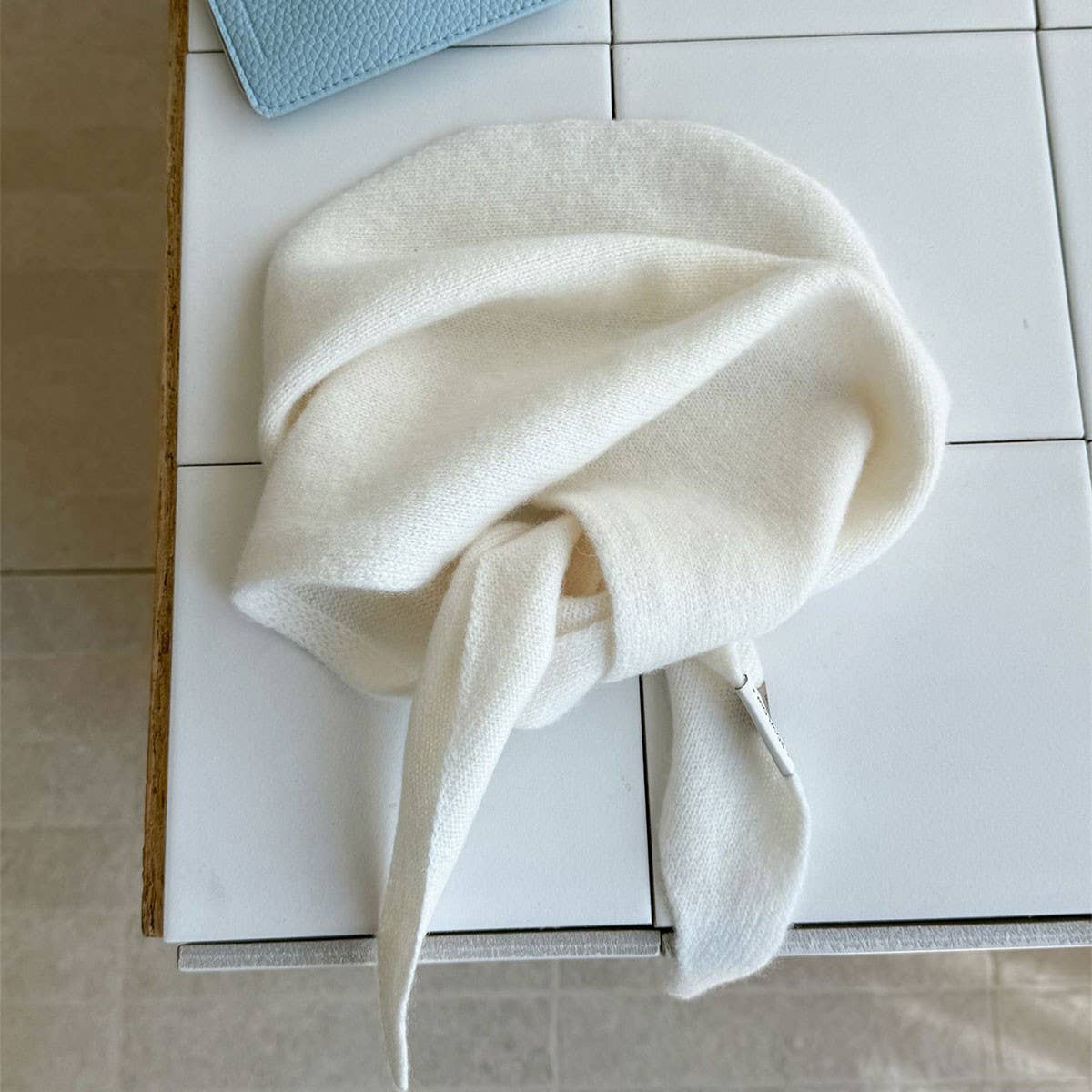 Pure Wool Knit Triangle Scarf Multi-Use_Cwov00279