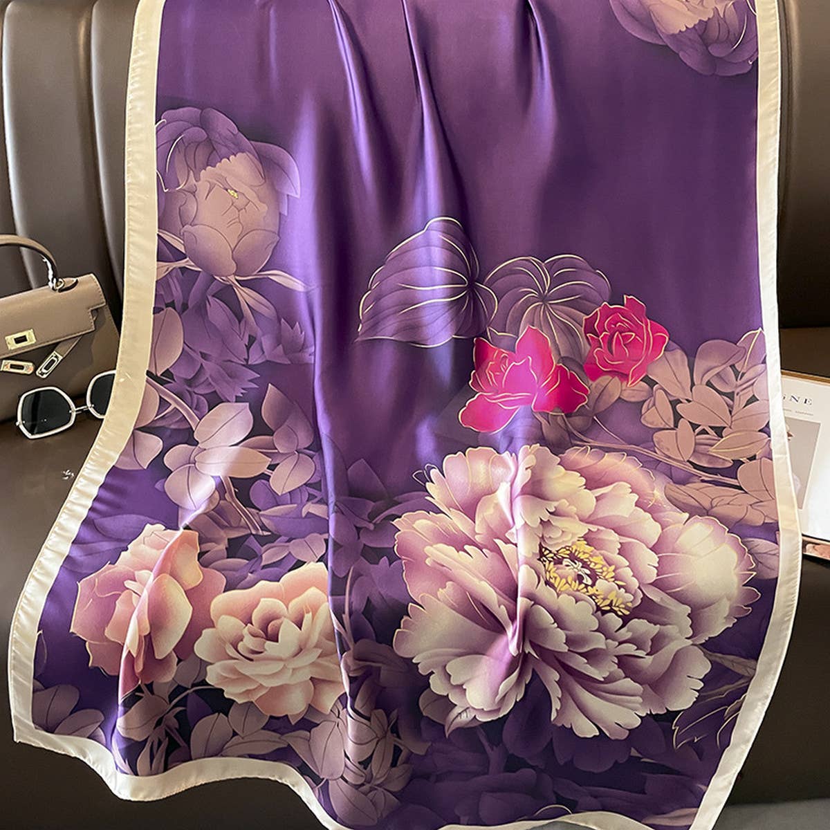 SATIN SCARF FOR SUN PROTECTION BEACH WRAP_CWASC0531