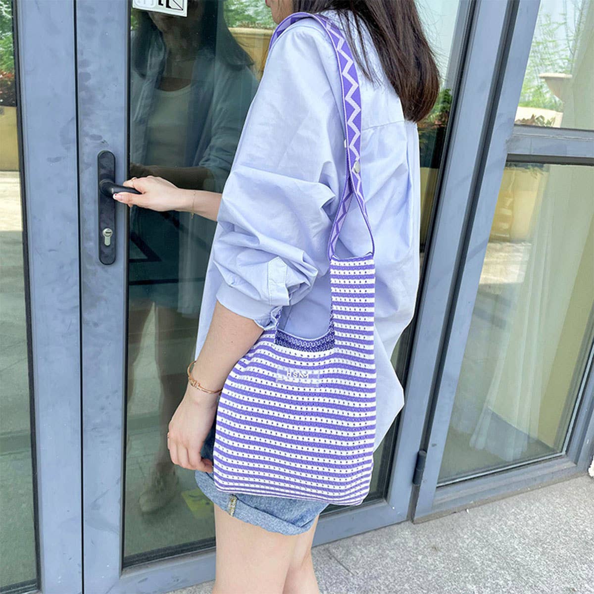 ADJUSTABLE KNITTED TWILL LONG SIZE BAG STRAP_CWMM1069