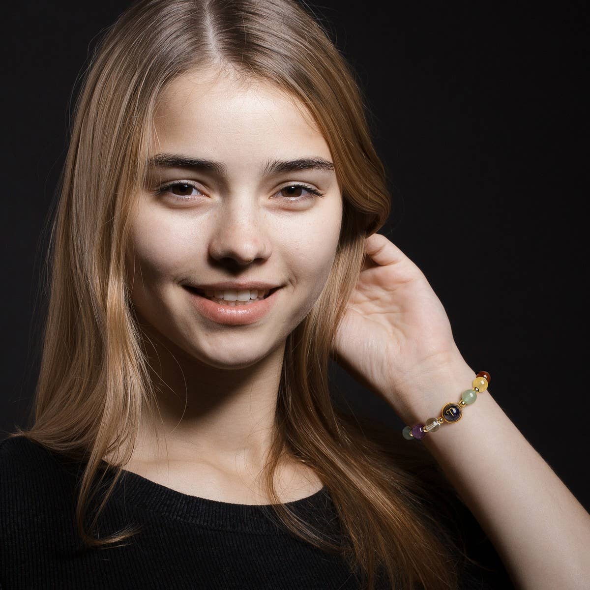 Twelve Constellations Blue Sand Beads Bracelet