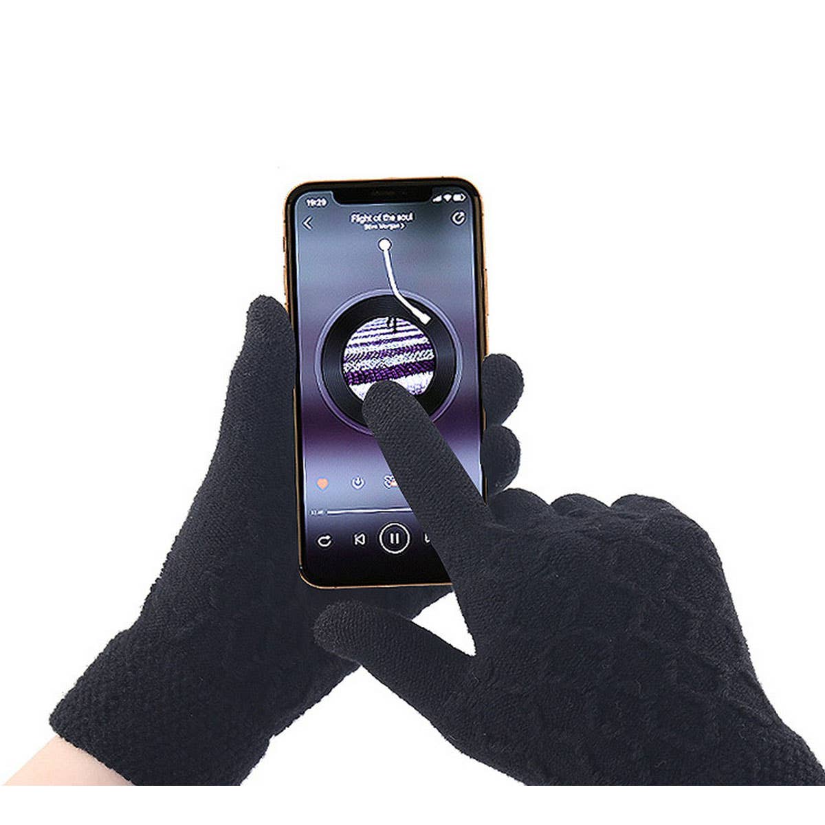 Winter Men'S Oversized Touch Screen Knit Gloves_Cwag0230