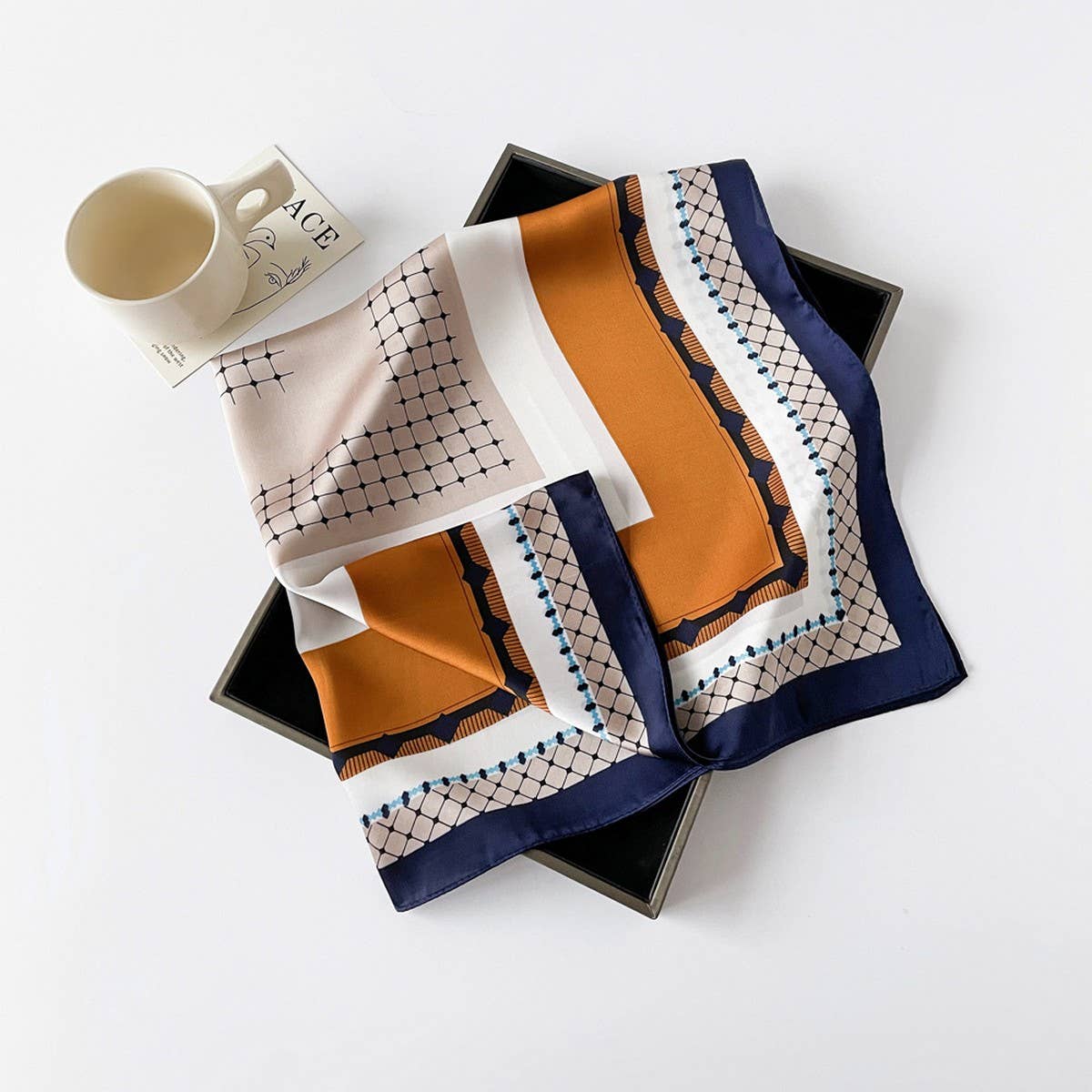 SATIN SCARF SIMPLE PREMIUM LIGHTWEIGHT SQUARE_CWASC0815