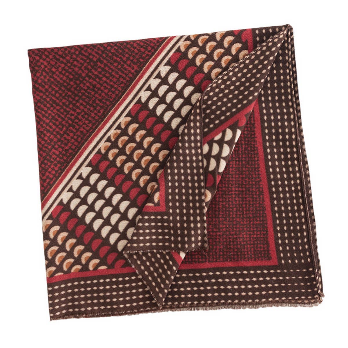 Women Retro Warm Printed Scarf