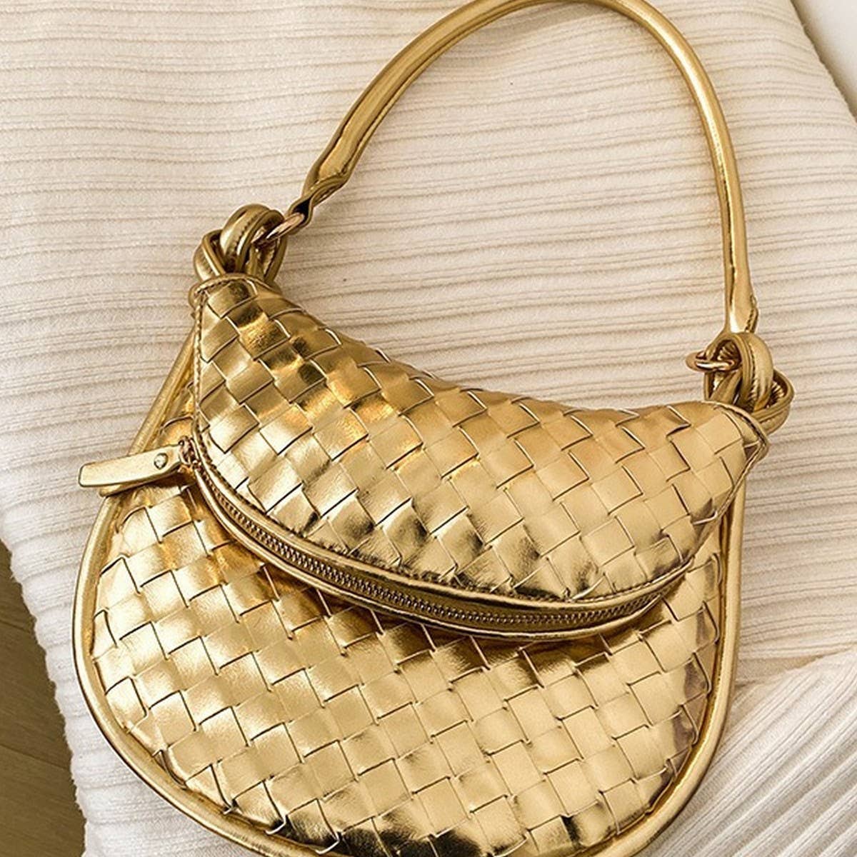 HANDMADE STRAW BAG FASHION ONE SHOULDER ARMPIT BAG_CWAB1912