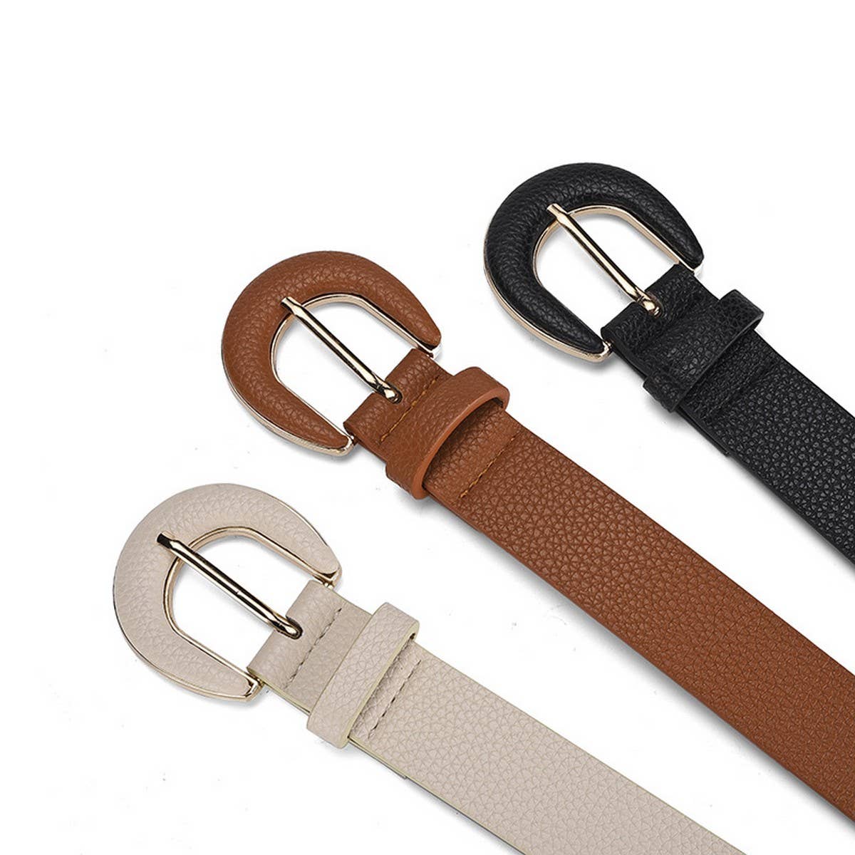 SIMPLE LYCHEE PRINT EMBELLISHED JEANS BELT_CWASC0574