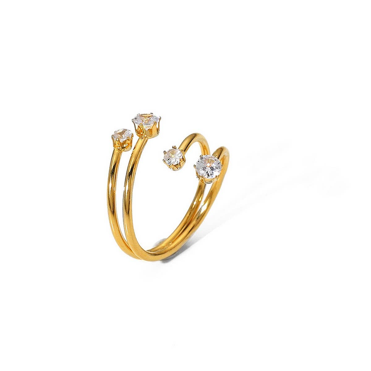 SIDE BY SIDE 4 DIAMOND OPEN RING_CWAJE1387