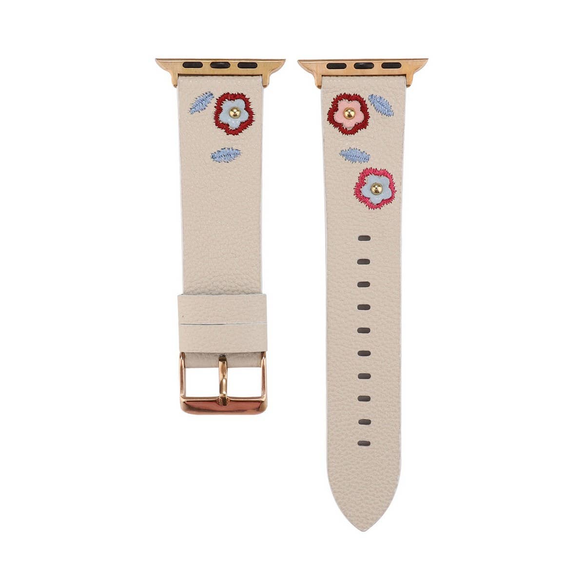 APPLE WATCH9 1 EMBROIDERED LEATHER STRAP_CWASC1540