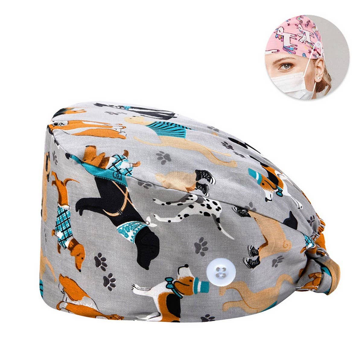 SURGICAL CAP DOCTOR CAP COTTON PRINTED CAP_CWAH3330