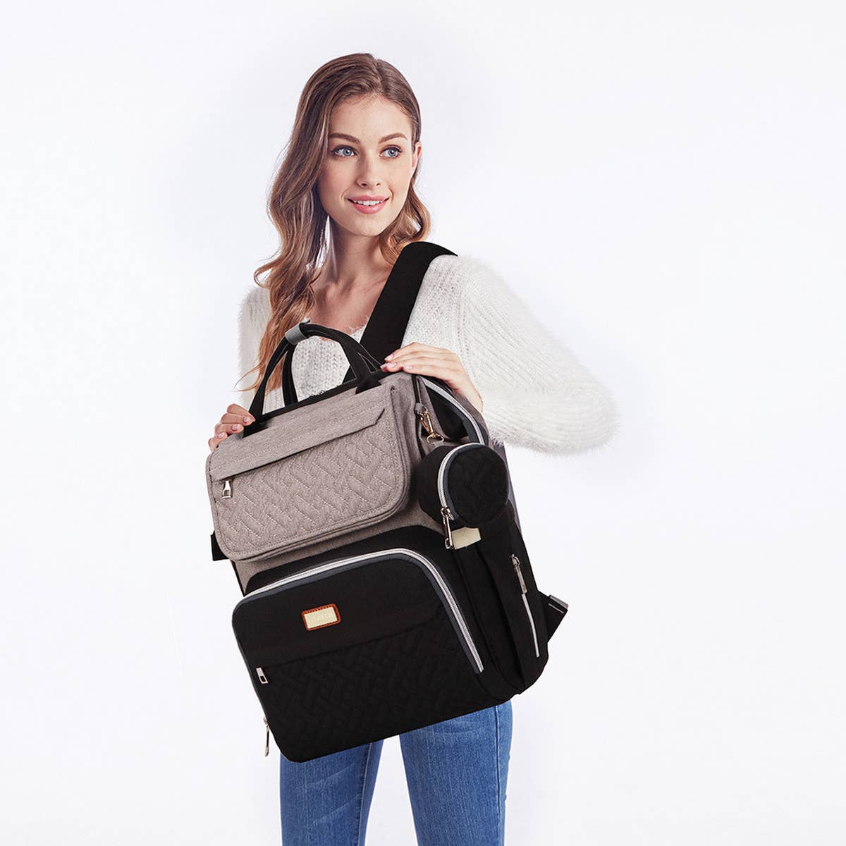 SIMPLE MULTIFUNCTIONAL MOTHER AND BABY BAG_CWAB2240