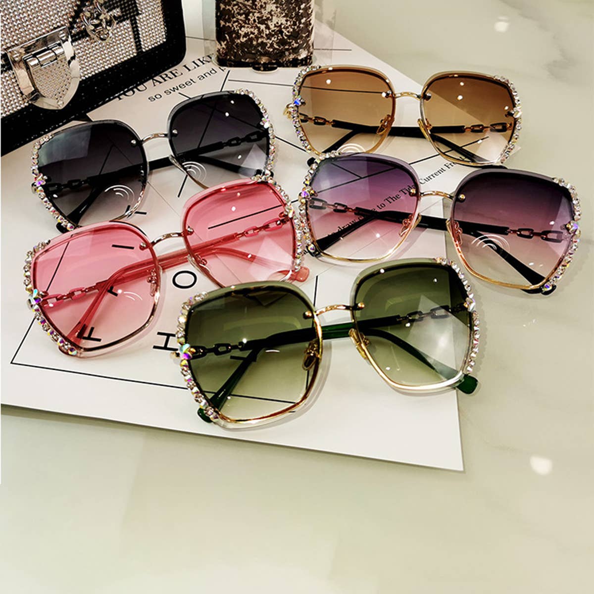 Women Uv Protection Rhinestone Sunglasses_Cwasg0210