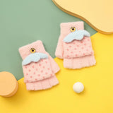 BABY HALF FINGER FLIP WRITING WARM GLOVES_CWAG0158