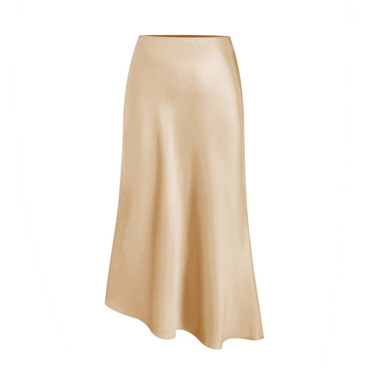 SATIN SKIRT ASYMMETRIC HIGH WAIST MAXI SKIRT_CWBSS0413