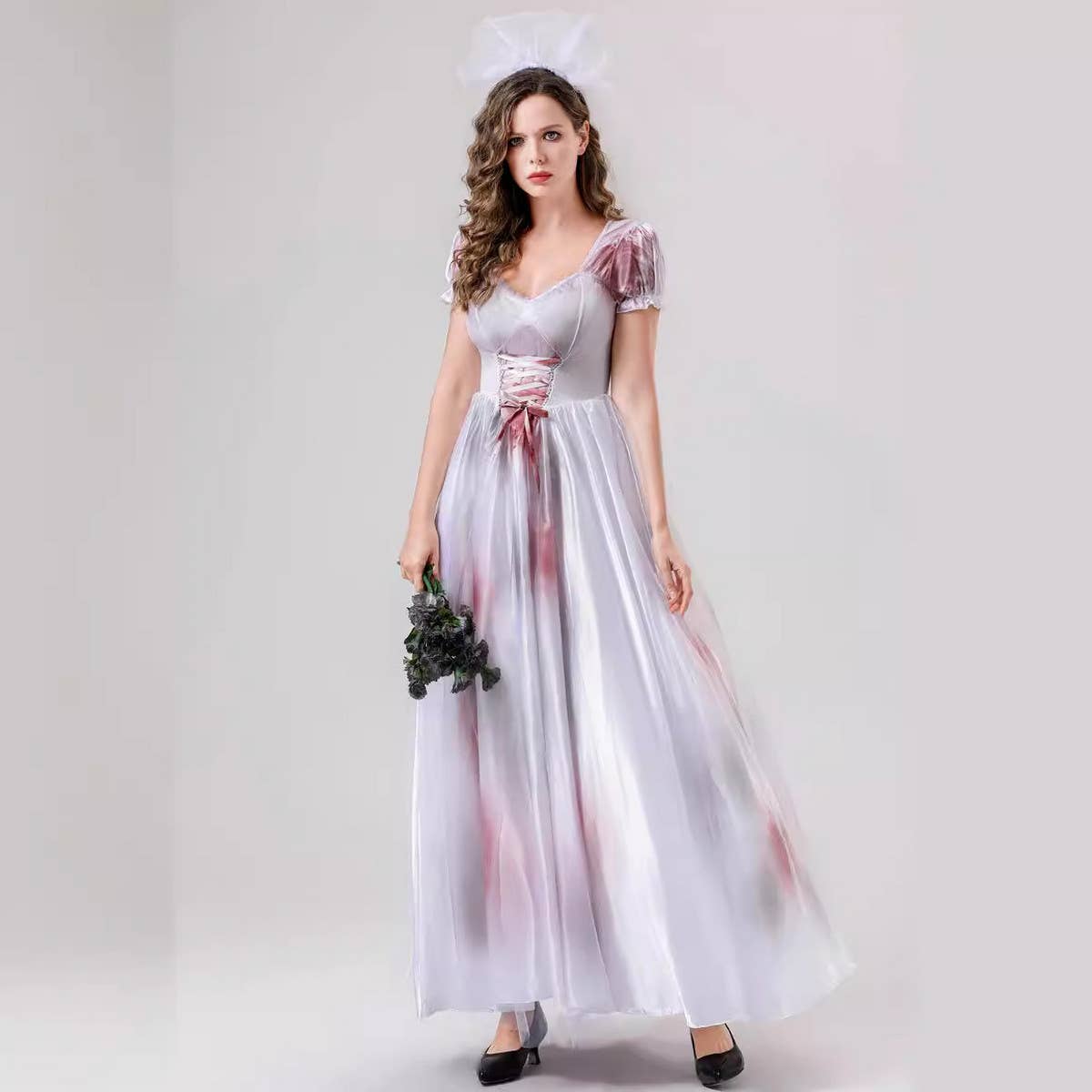 HALLOWEEN BLOODY GHOST BRIDE DRESS COSTUME_CWMM1517