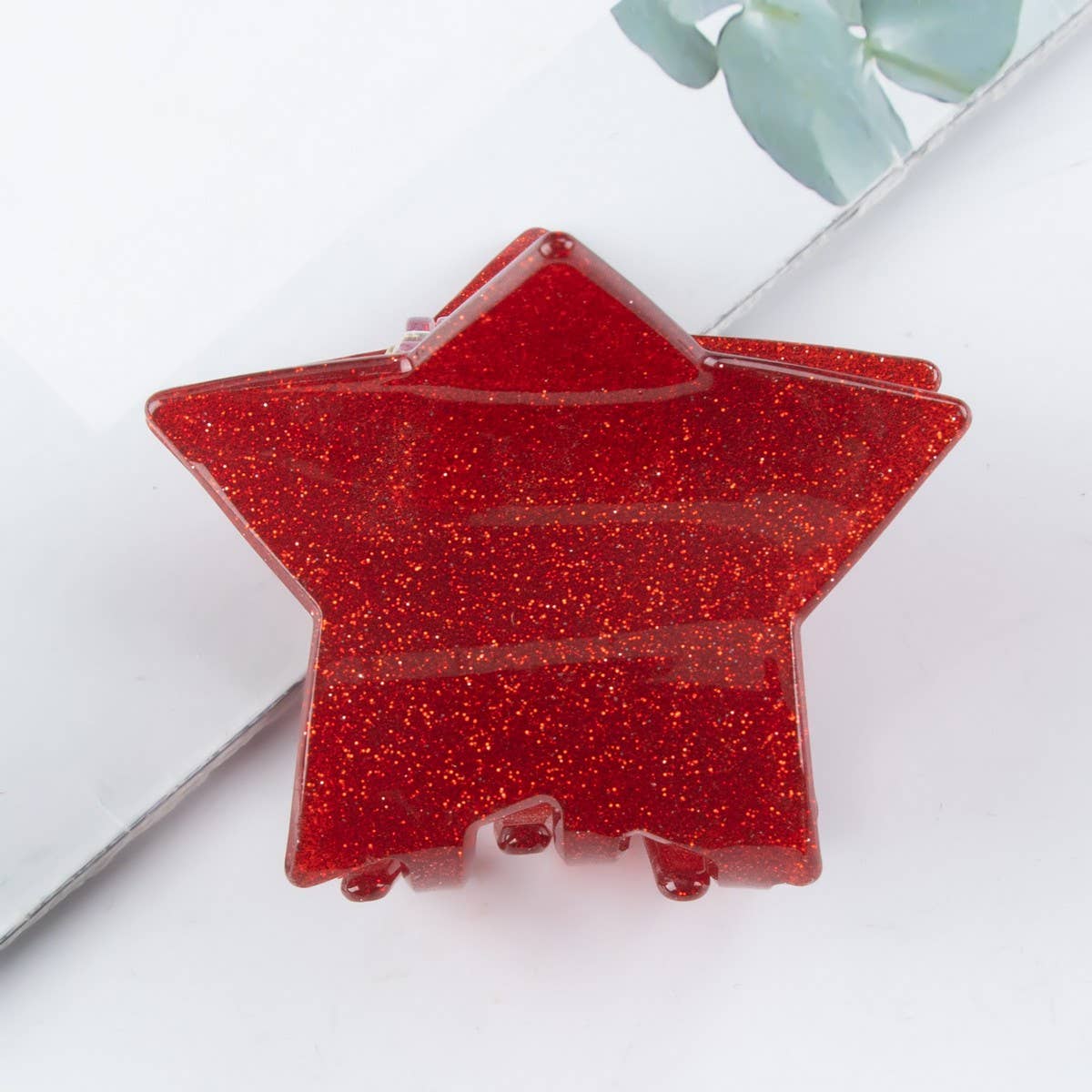 Cwaha1248_Independence Day Star Shape Hair Claw Clip