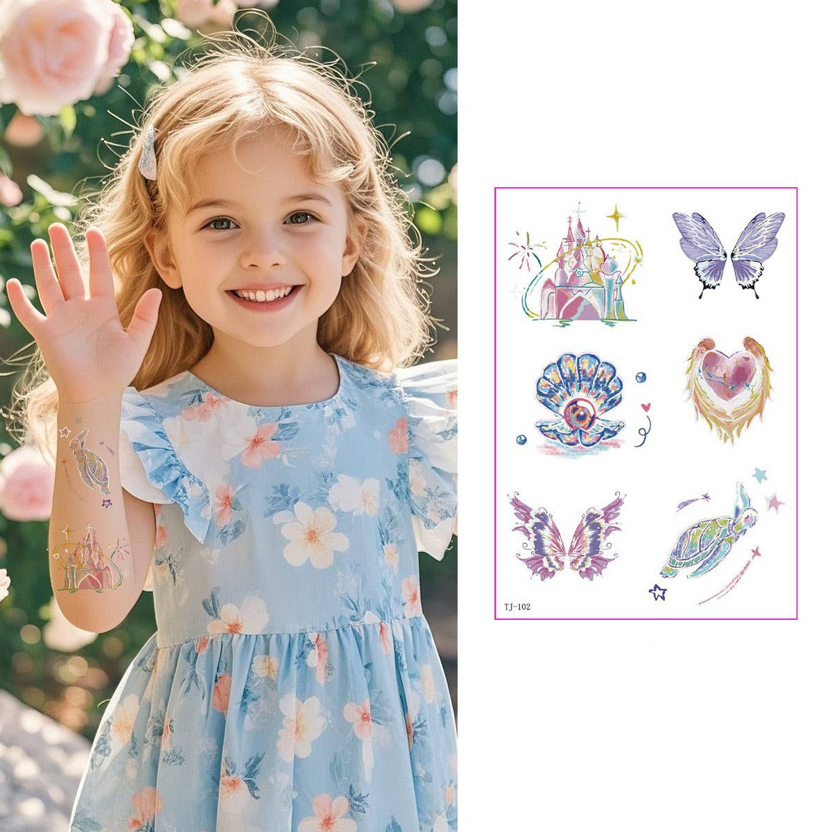 GOLD FOIL TATTOO STICKERS FOR GIRLS CHIC CLASSY_CWMM8366