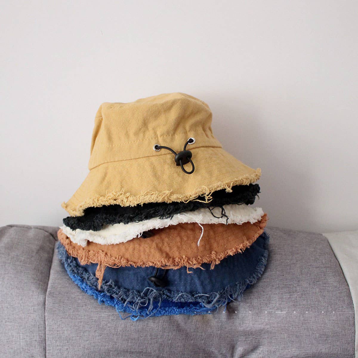 CHILDRENS PERSONALIZED OLD FUR EDGED BUCKET HAT_CWAH2866