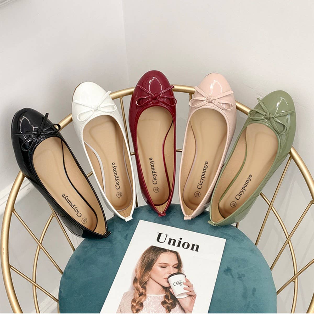 FLAT BOTTOM SOFT LEATHER BOW CASUAL WOMEN SHOES_CWSHF0021