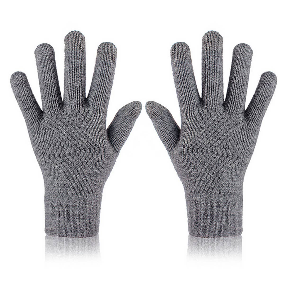 Winter Warm Wool Knitted Touch Screen Gloves_Cwag0378