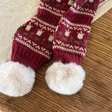 CUTE DOUBLE BALL WARM CHILDRENS KNITTED SCARF_CWASC2104