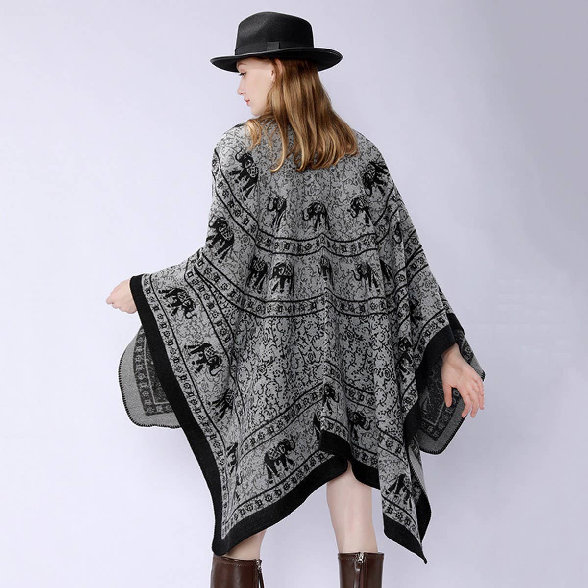 NEW FASHION RETRO ELEPHANT PATTERN SHAWL WOMEN_CWMM2099