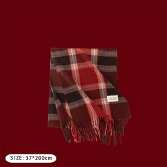 Cwasc2723_Christmas Plaid Atmosphere Warm Scarf