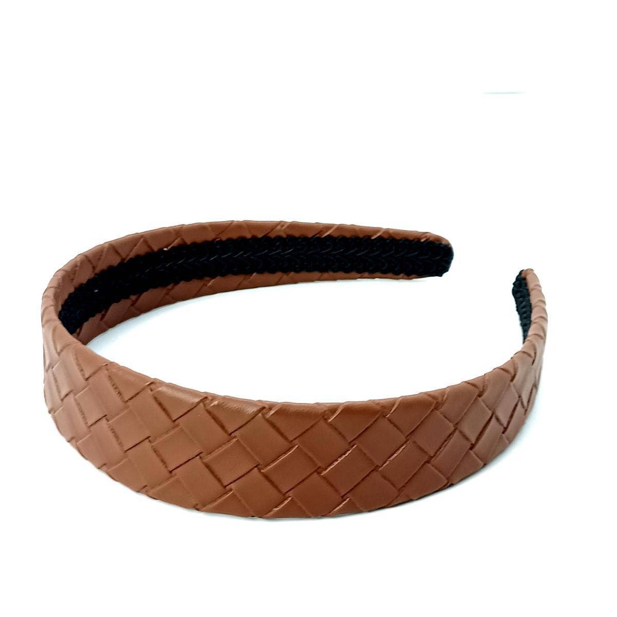 COUNTRY STYLE PU LEATHER CROSS WEAVE HEADBAND_CWAHA6340
