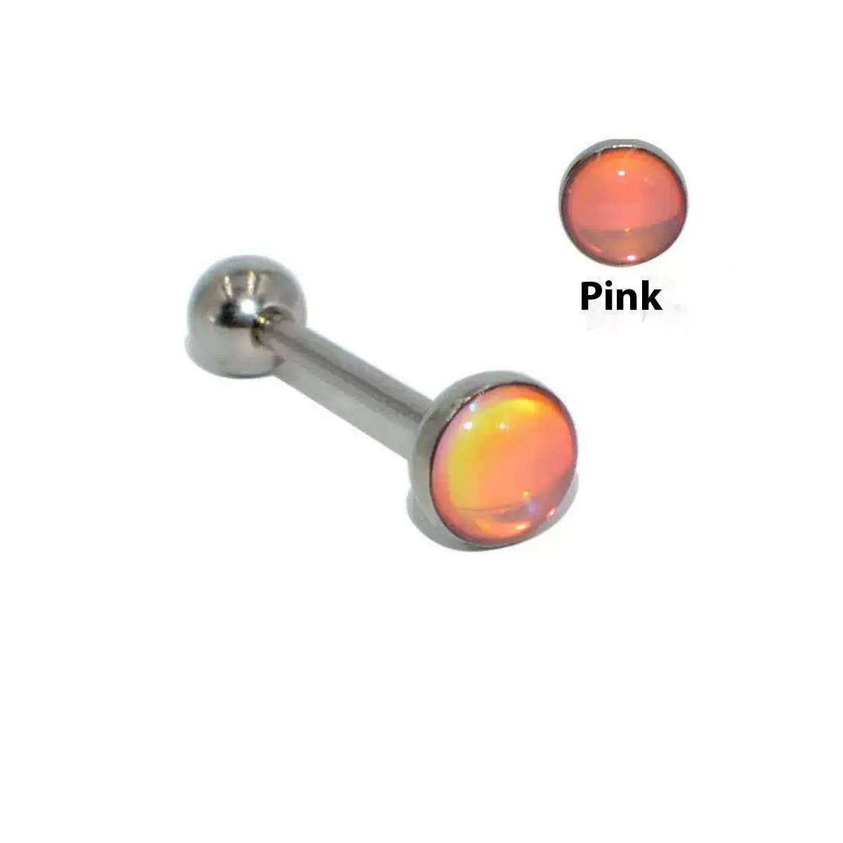 STEEL GRADIENT TONGUE BAR PIERCING JEWELRY_CWMM9593