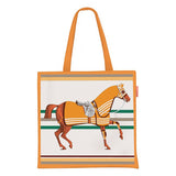 FASHION WARHORSE STRIPED CANVAS HANDBAG_CWAB5124