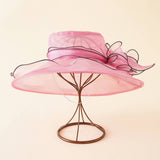 FLOWER MESH BEACH SUN HAT_CWAH1409