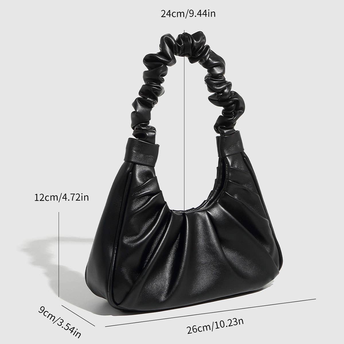 ELEGANT RUCHED CLOUD SHOULDER BAG FOR WOMEN_CWAB5702