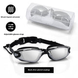 SILICONE RACING SWIM GOGGLES HD ANTI FOG MIRROR_CWASG1036