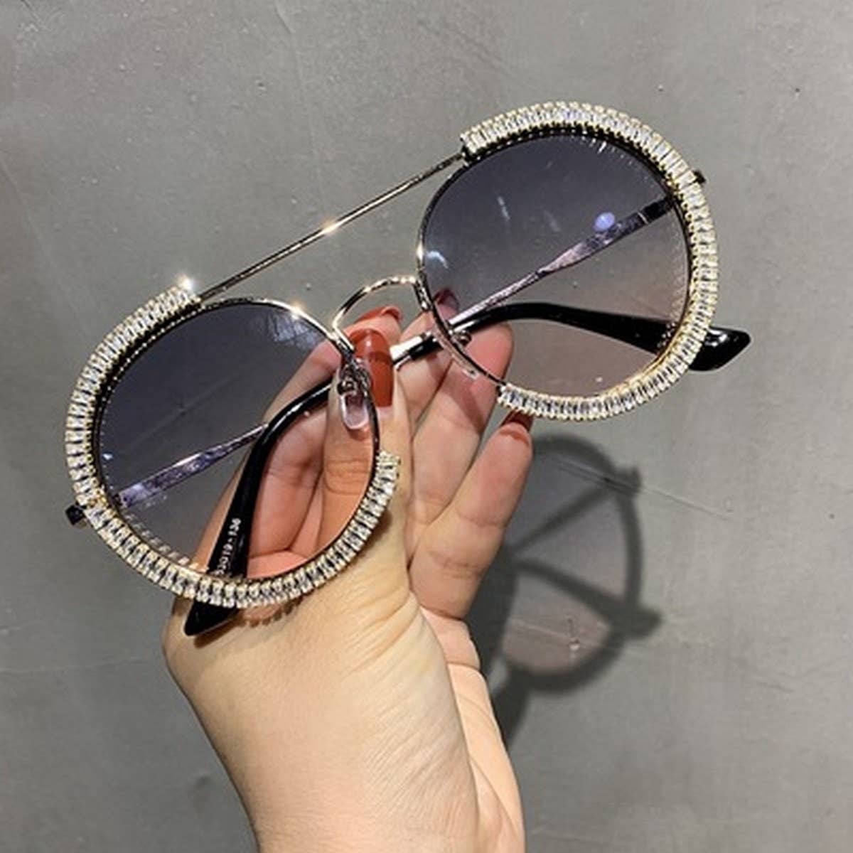 FASHION LUXURY WOMENS RETRO ROUND SUNGLASSES_CWASG0786