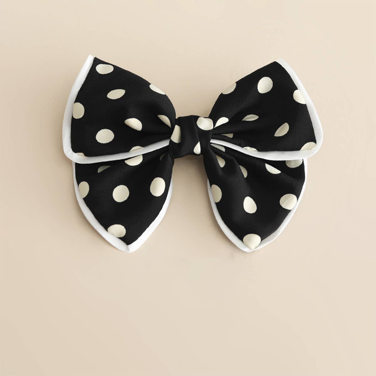 POLKA DOT BIG BOW TEMPERAMENT HAIRPIN_CWASC1064