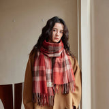 PLAID COLORBLOCK SCARF CLASSIC WINTER WRAP_CWASC2347