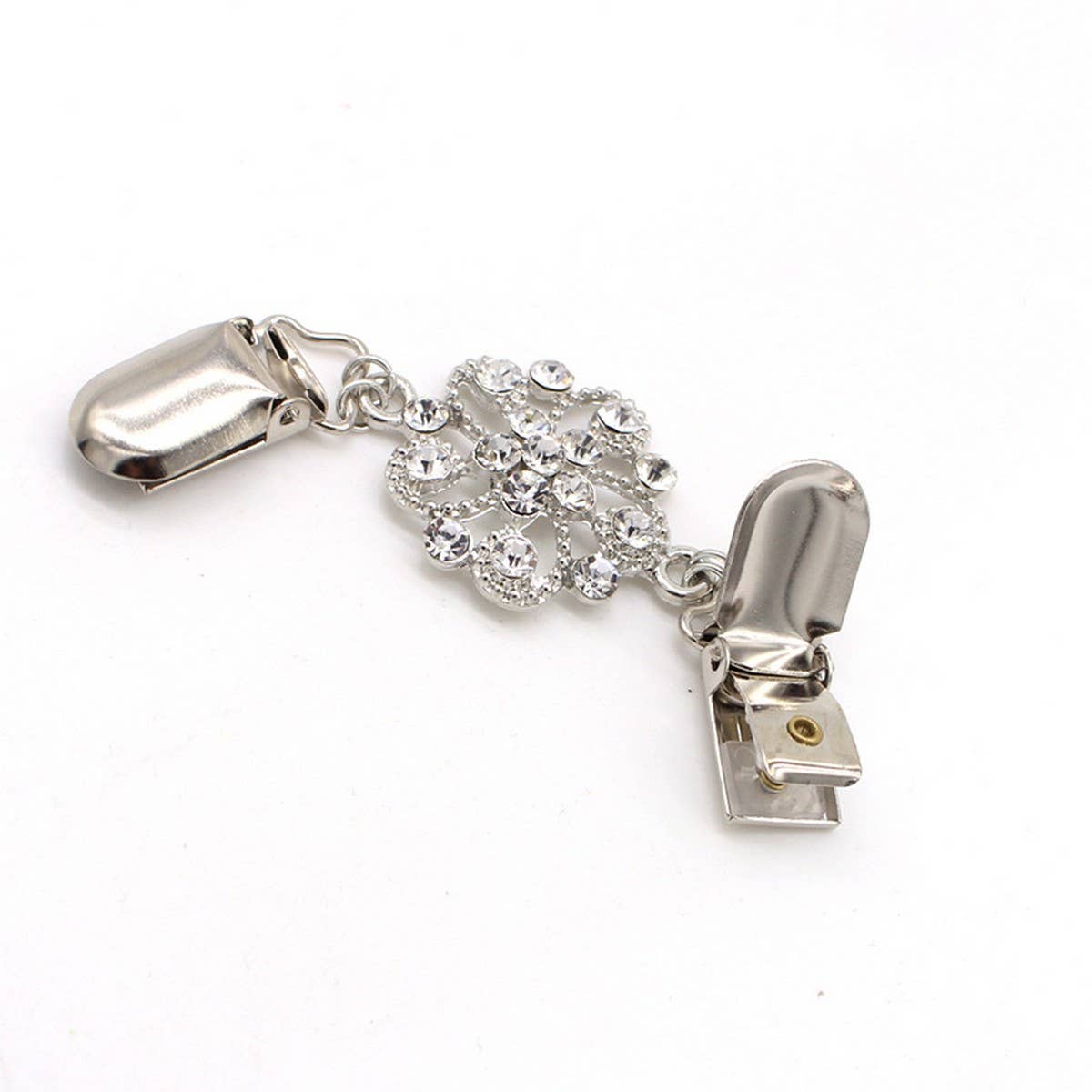 NEW WEDDING PLATINUM DIAMOND SHAWL CLIP_CWMM2200
