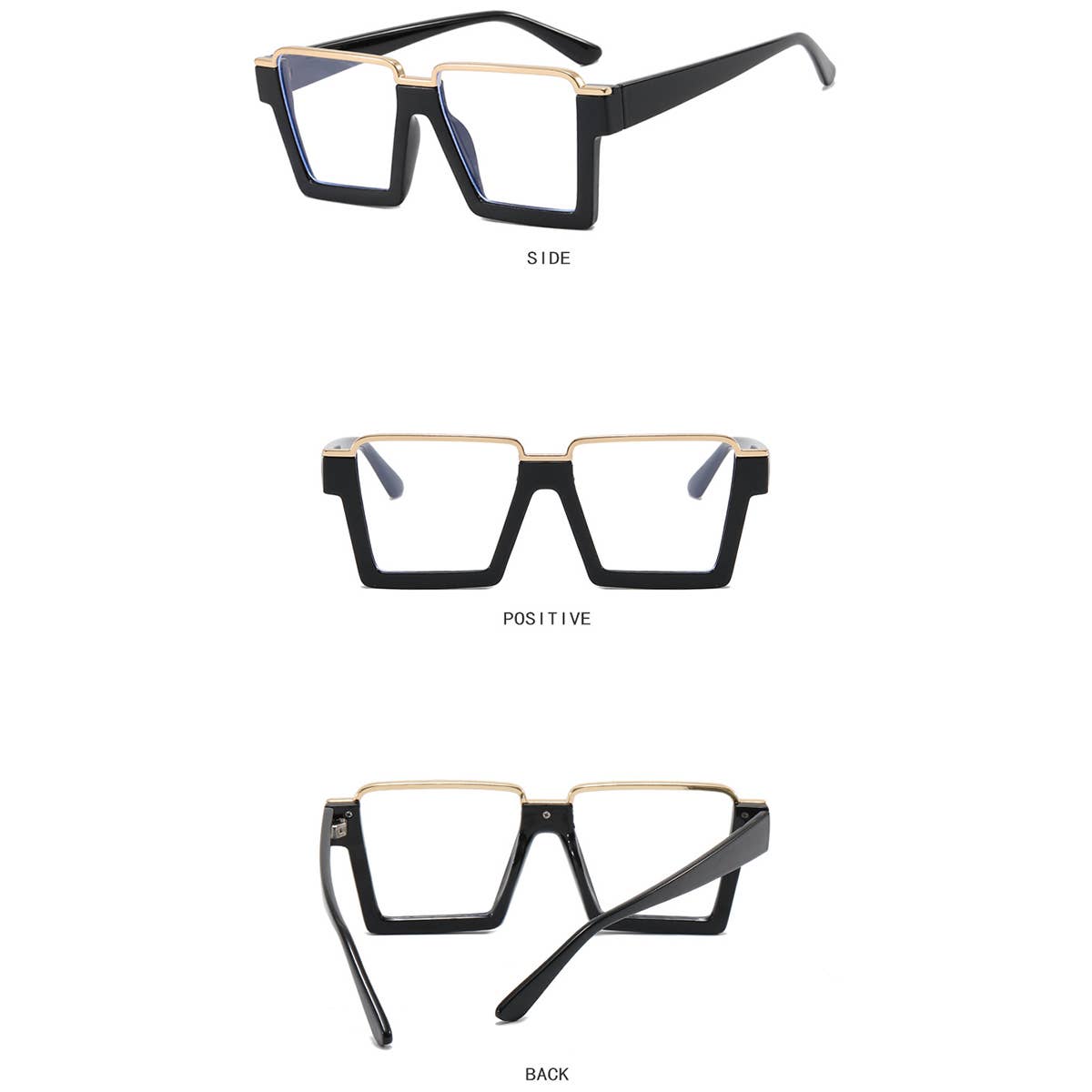 FASHIONABLE SQUARE FLAT GLASSES ANTI BLUE LIGHT_CWASG0317