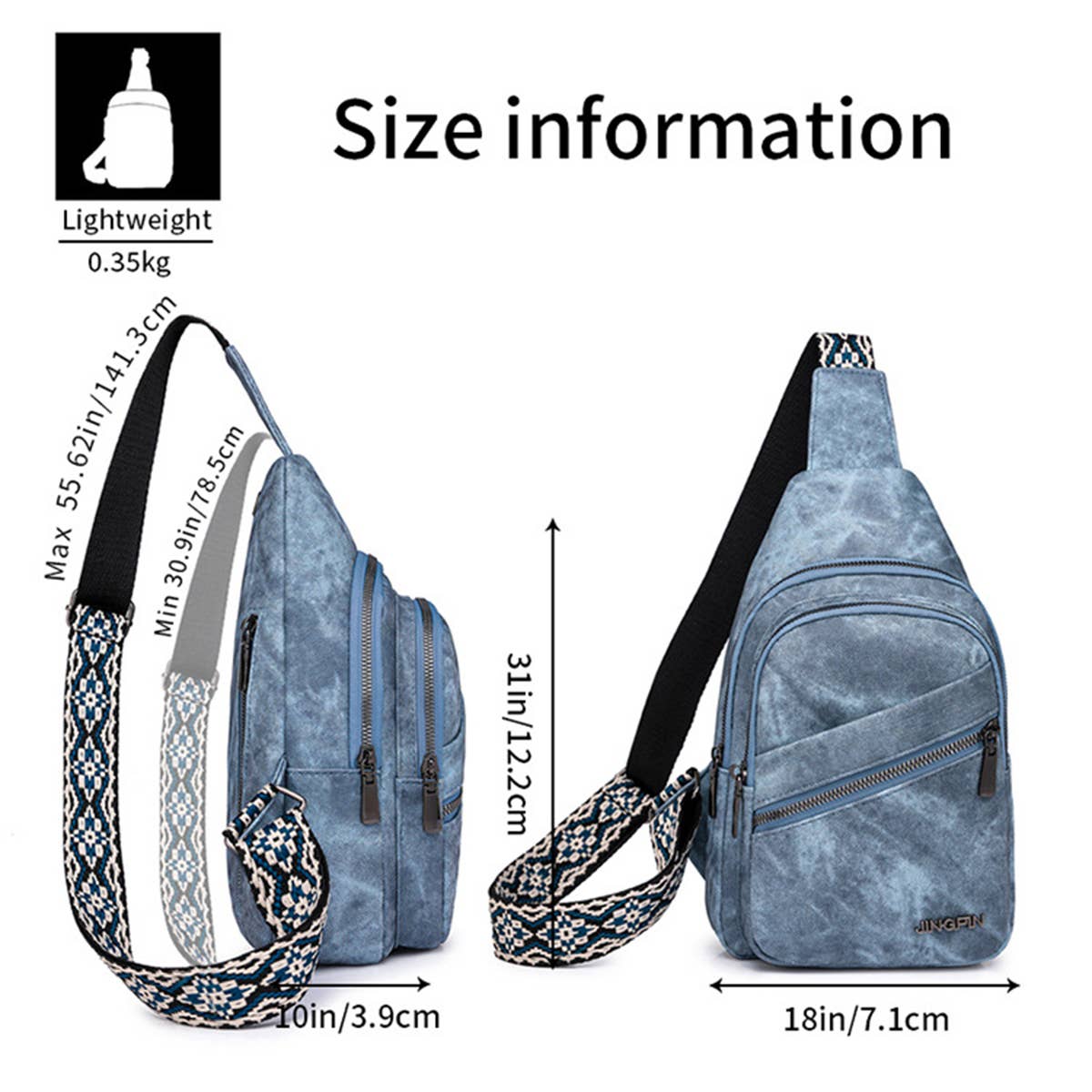 SIMPLE LIGHTWEIGHT SPORTS SHOULDER MESSENGER BAG_CWAB2712