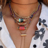 BOHEMIAN COLORFUL TAROT PENDANT NECKLACE_CWMM3794