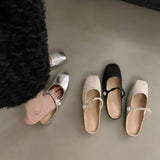 SILVER OPEN TOE SLIP ON FLAT SANDALS FOR WOMEN_CWSHF0064