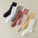 Women Leisure Solid Color Pile Socks_Cwms0288