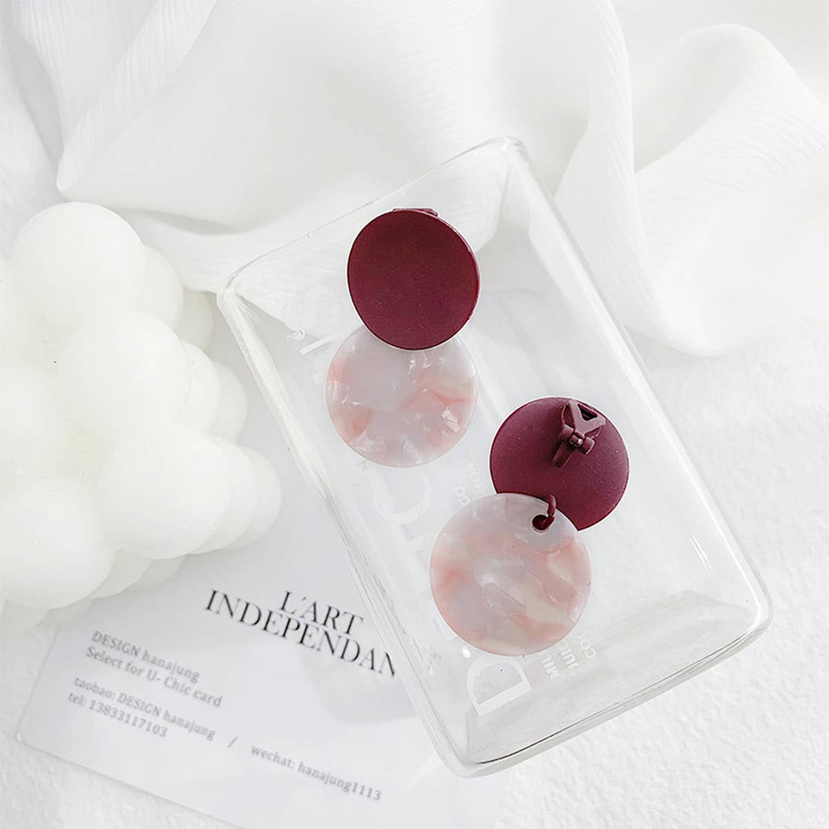 SIMPLE WARM COLOR SWEET EARRINGS_CWAJE1640