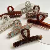 Large Brown Acetate Claw Clip Retro Chic Style_Cwaha6003