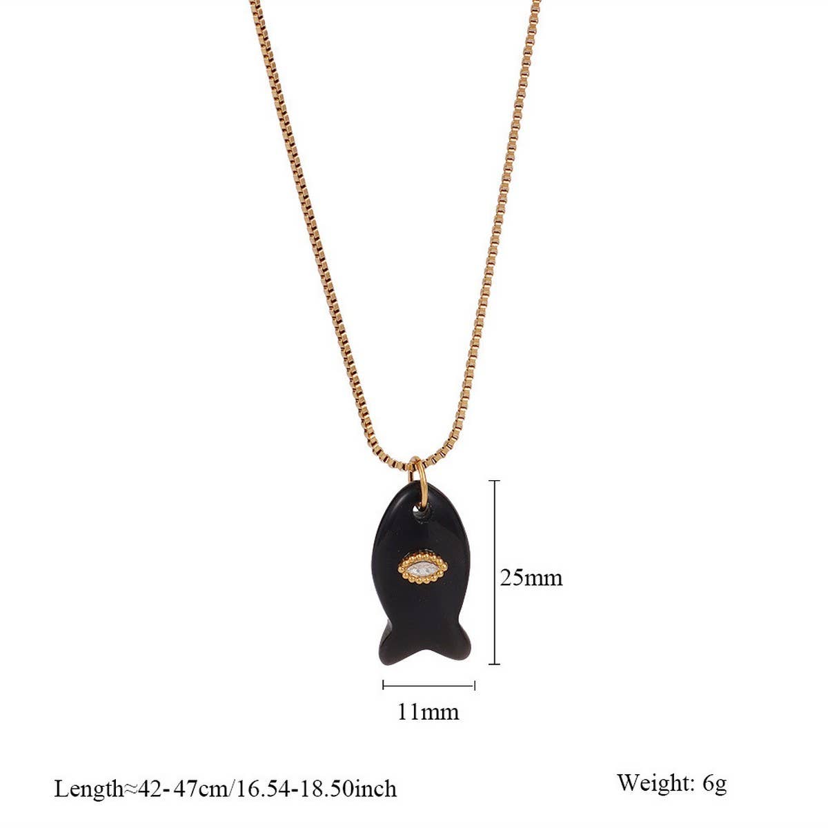 MINIMAL FISH PENDANT NECKLACE FOR BEACH_CWMM7524