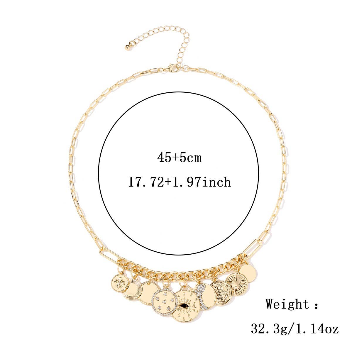 Womens Diamond Relief Small Pendant Necklace